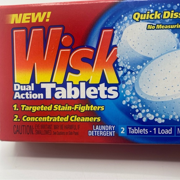 Wisk Dual Action Tablets Vintage Laundry Detergent Discontinued 2 - Picture 2 of 4